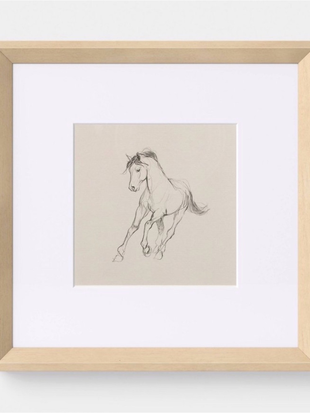 10"x10" Horse Under Glass Framed Wall Art
- Threshold™